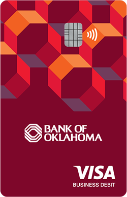 Image of contactless Visa debit card for business